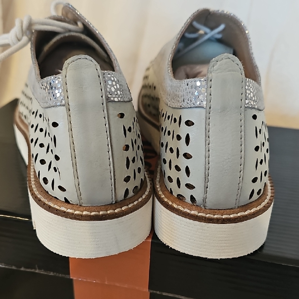 Medicus Silver and Black Women's Loafers - Picture 6 of 9